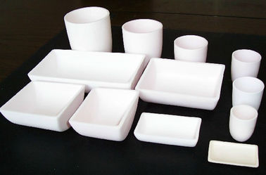 99.6 % Al2O3 Alumina Ceramic Crucible , Lvory High Purity Alumina Crucibles