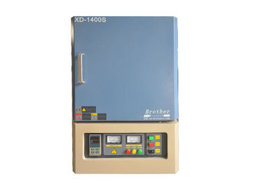 Programmable Industrial Muffle Furnace 1400 C Box Shape Blue Color Double Layer