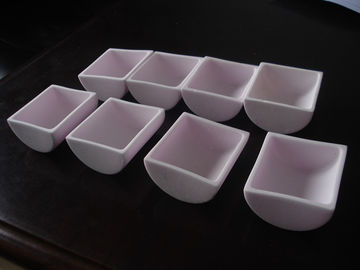 Custom Alumina Ceramic Crucible , Semi Circle Engineered Ceramics Crucibles Boat